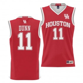 Damian Dunn Houston Cougars #11 Red NIL Basketball Jersey Unisex Lightweight