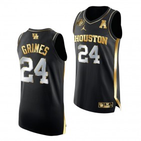 Quentin Grimes Houston Cougars 2021 March Madness Final Four Black Golden Authentic Jersey