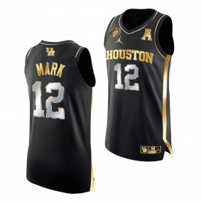Tramon Mark Houston Cougars 2021 March Madness Final Four Black Golden Authentic Jersey